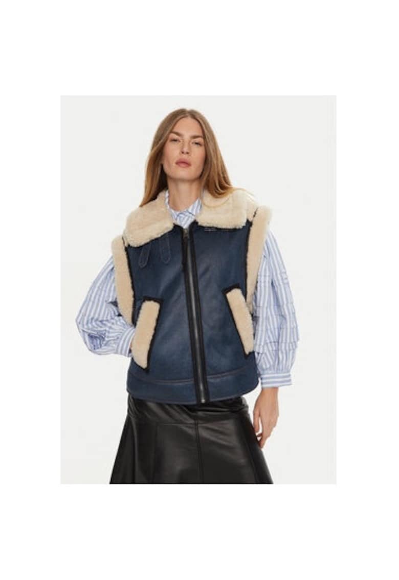 Munthe Vesta dama - 304135422 - Piele ecologica - Albastru - Albastru