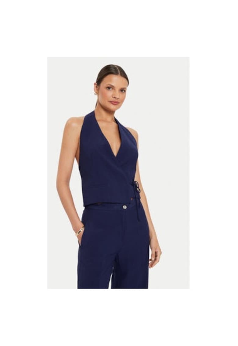 Vesta dama - 304574153 - Viscoza - Albastru - Albastru