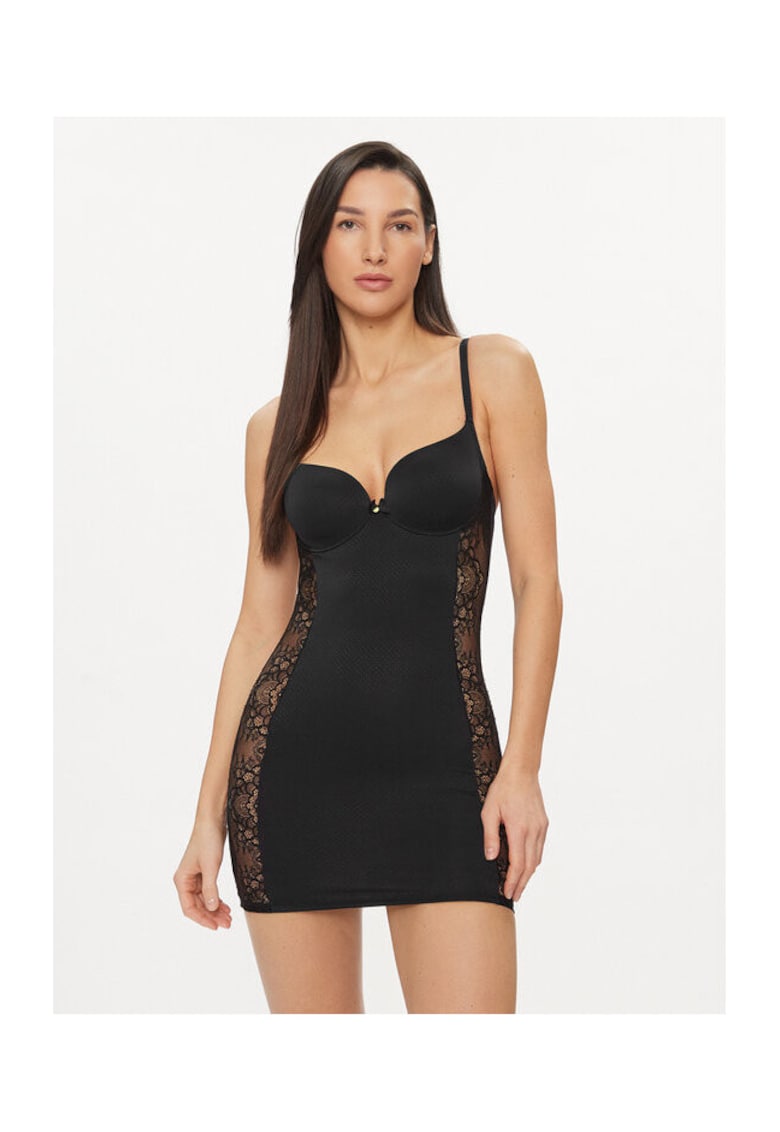 Camasa de noapte dama - 302604920 - Poliamida/Elastan - Negru