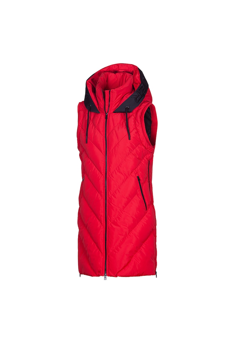 Vesta casual cu gluga fixa pentru femei Velda red
