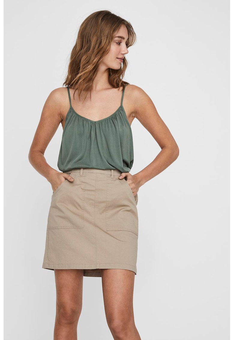 Top din amestec de modal cu decolteu in V