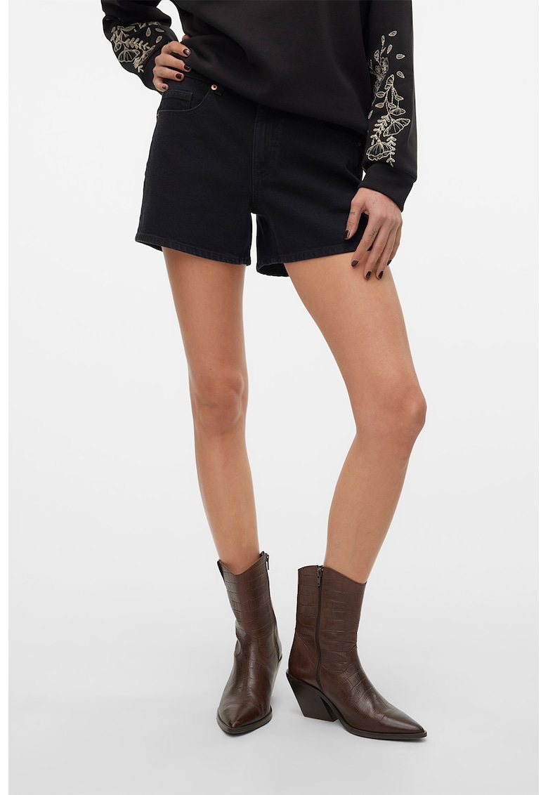 Blugi scurti cu model cu 5 buzunare