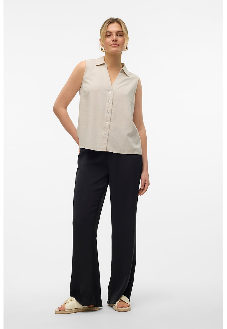 Camasa din amestec de in - fara maneci