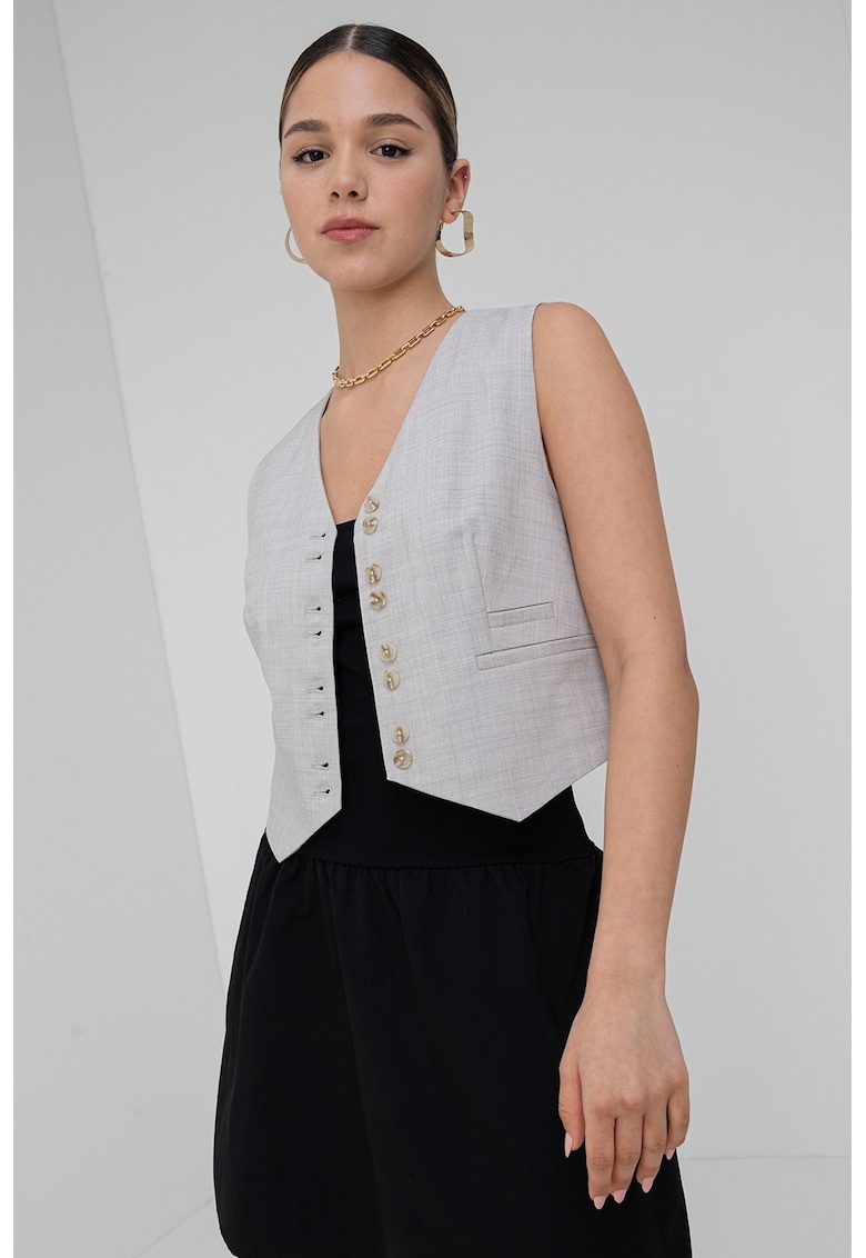 Vesta crop cu nasturi Cassidy