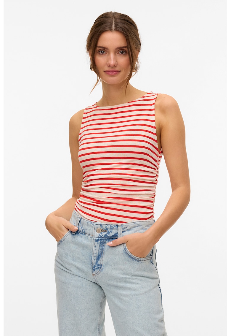 Top slim fit cu model in dungi