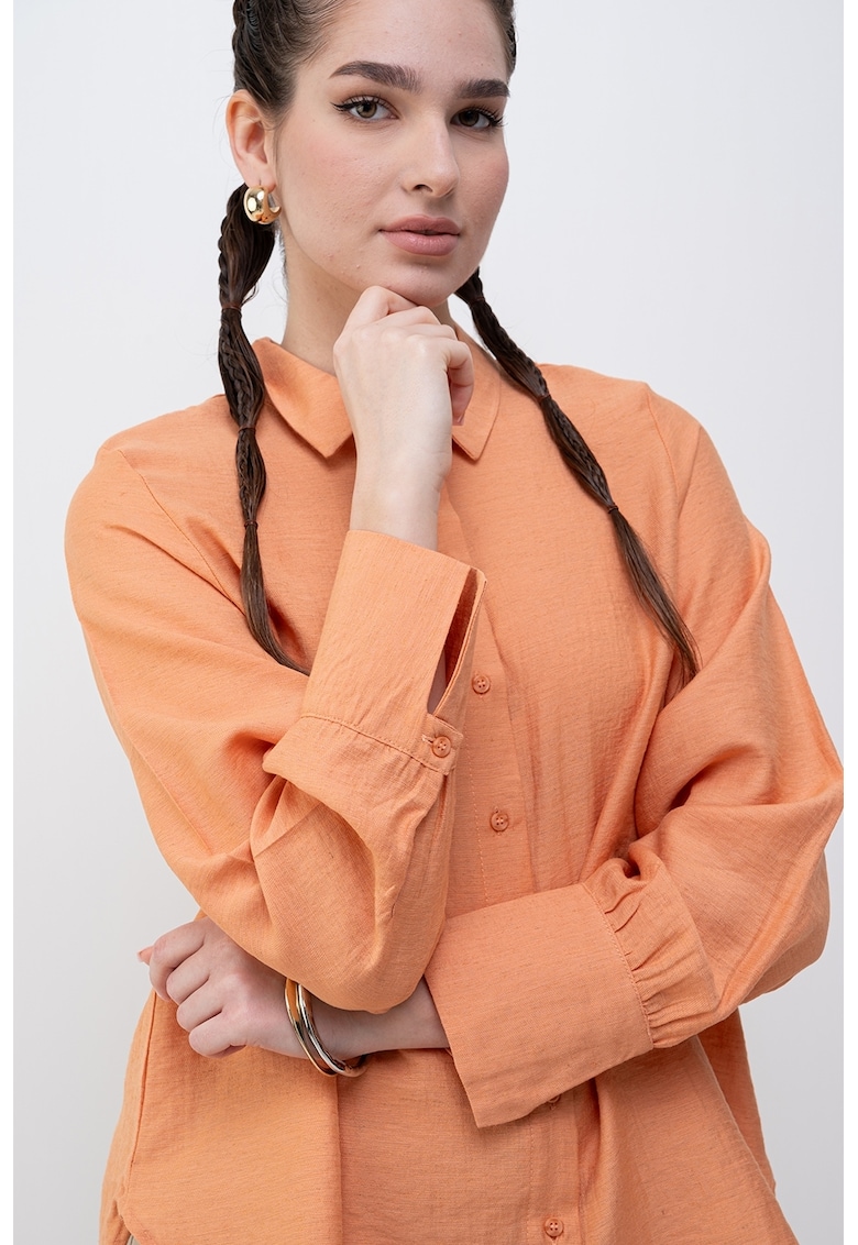 Camasa relaxed fit din amestec de in