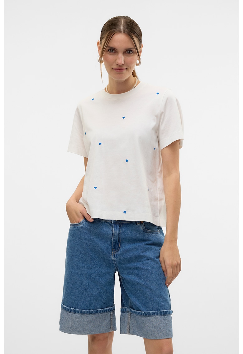 Tricou din bumbac organic cu broderie