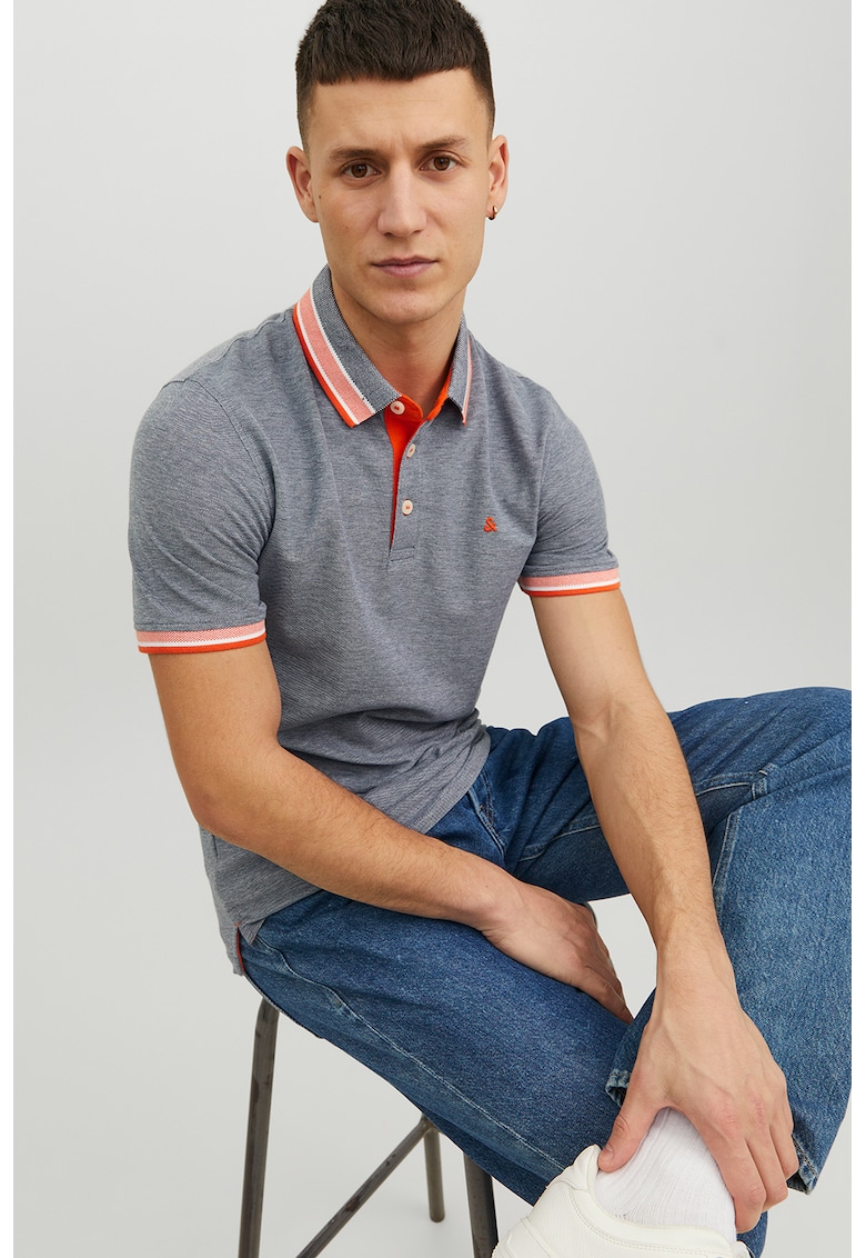 Tricou polo slim fit de bumbac organic Paulos