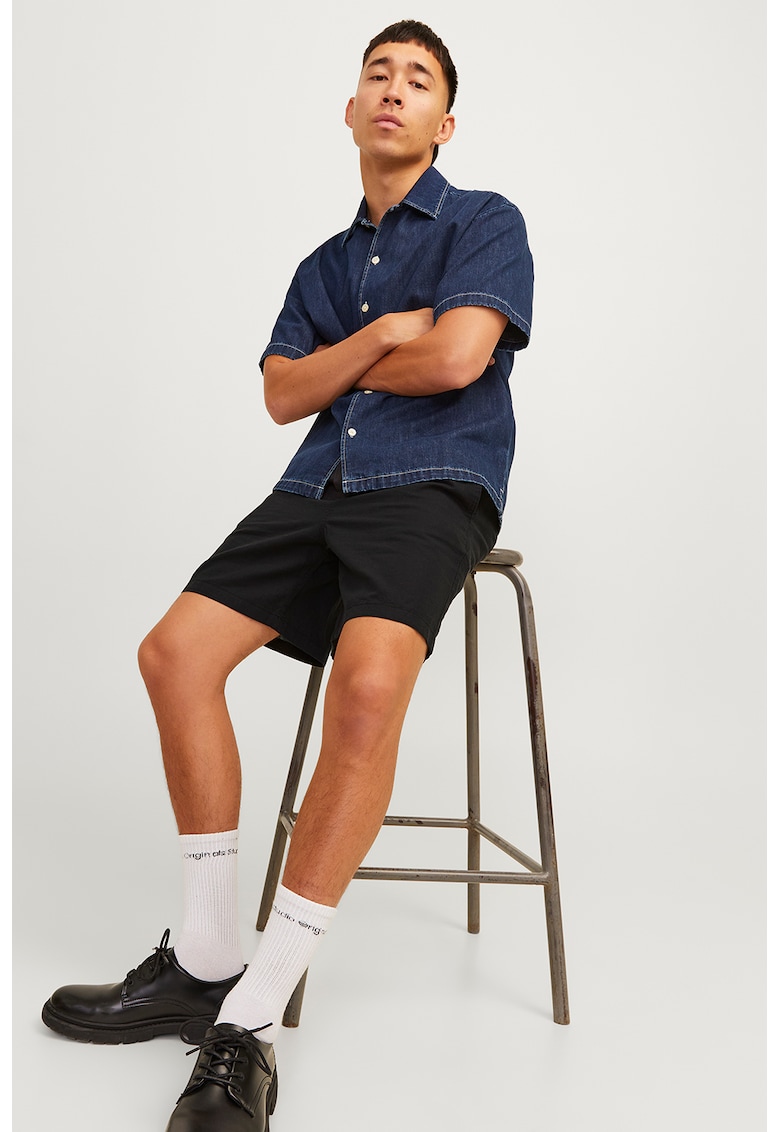 Pantaloni scurti din amestec de in