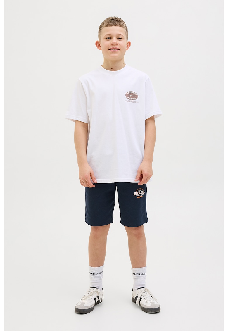 Pantaloni scurti din amestec de bumbac cu buzunare laterale Pantaloni scurti din amestec de bumbac cu buzunare laterale