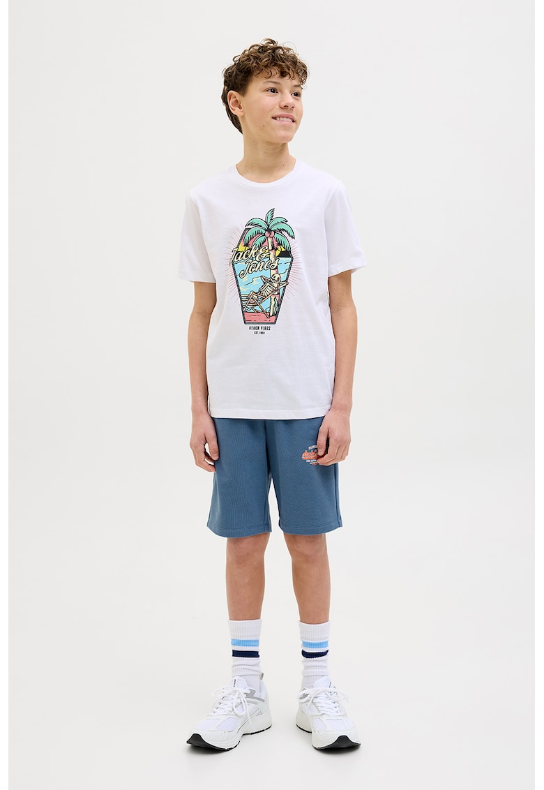 Pantaloni scurti din amestec de bumbac cu buzunare laterale