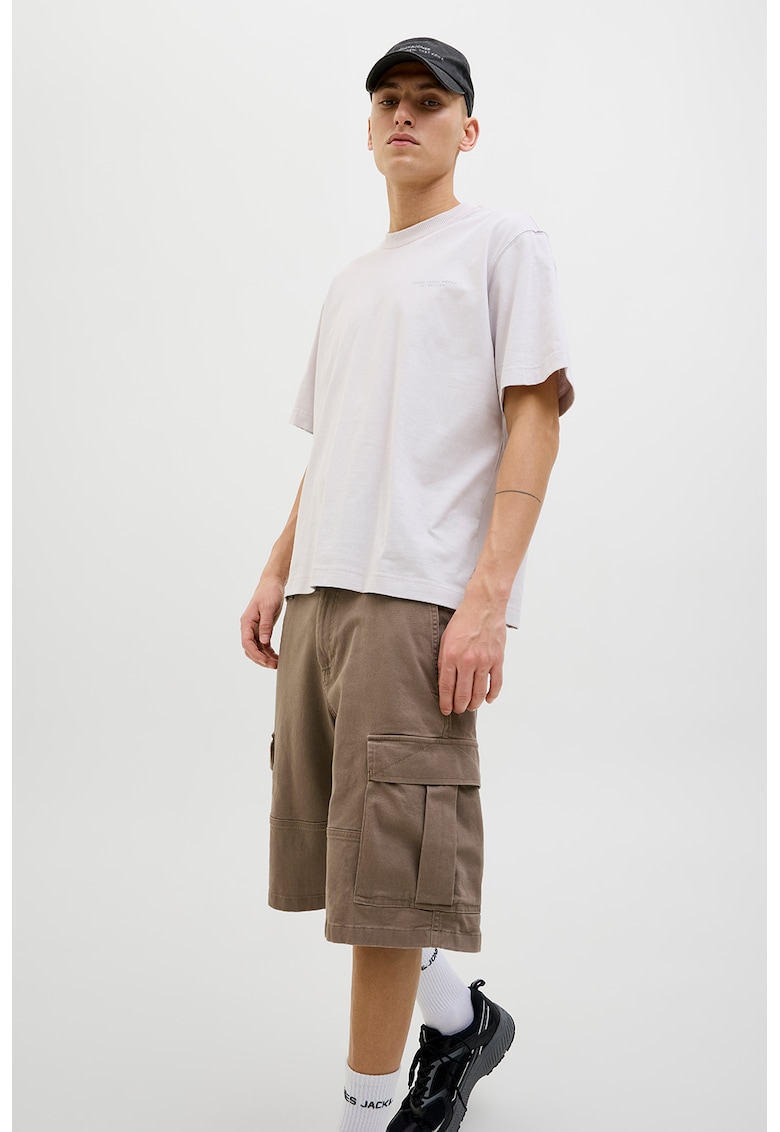 Pantaloni scurti cargo relaxed fit cu buzunare laterale