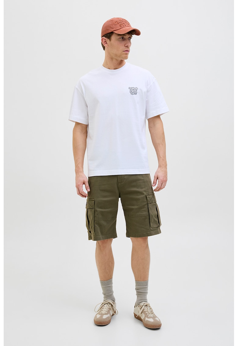 Pantaloni scurti cargo relaxed fit cu buzunare laterale