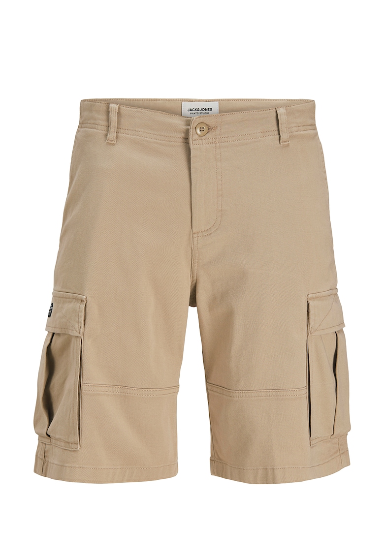 Pantaloni scurti cargo cu talie medie