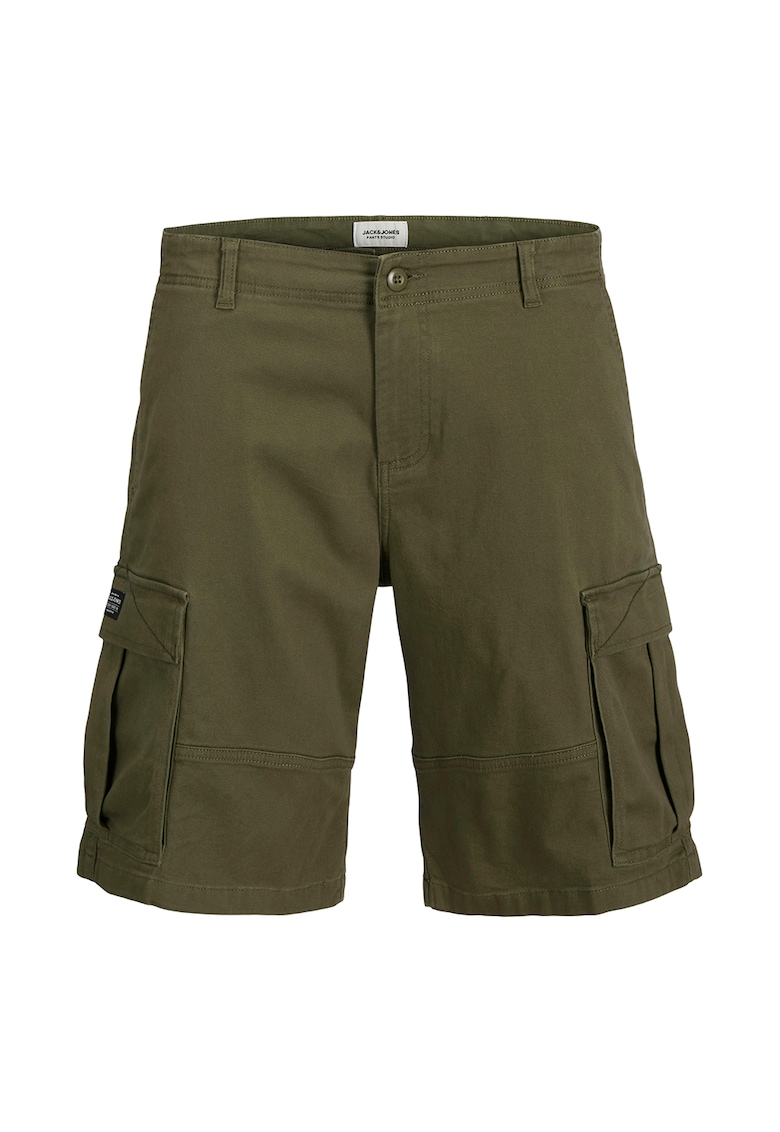 Pantaloni scurti cargo cu talie medie