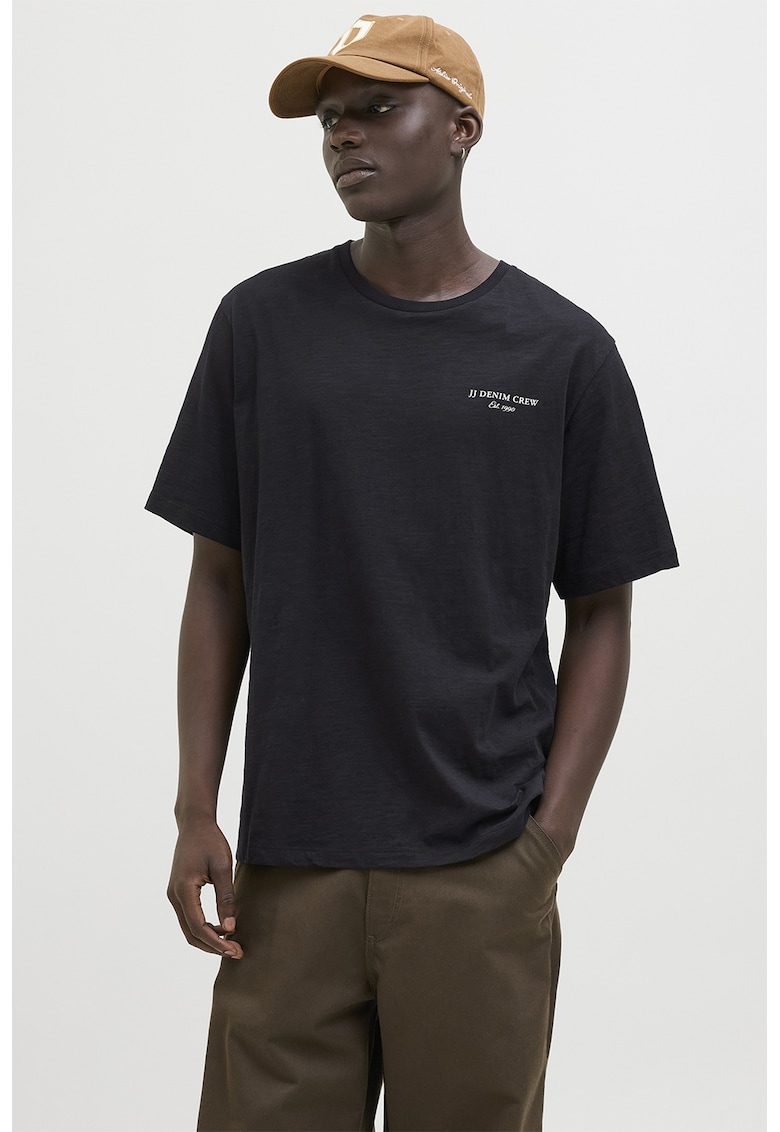 Tricou de bumbac cu imprimeu grafic pe spate