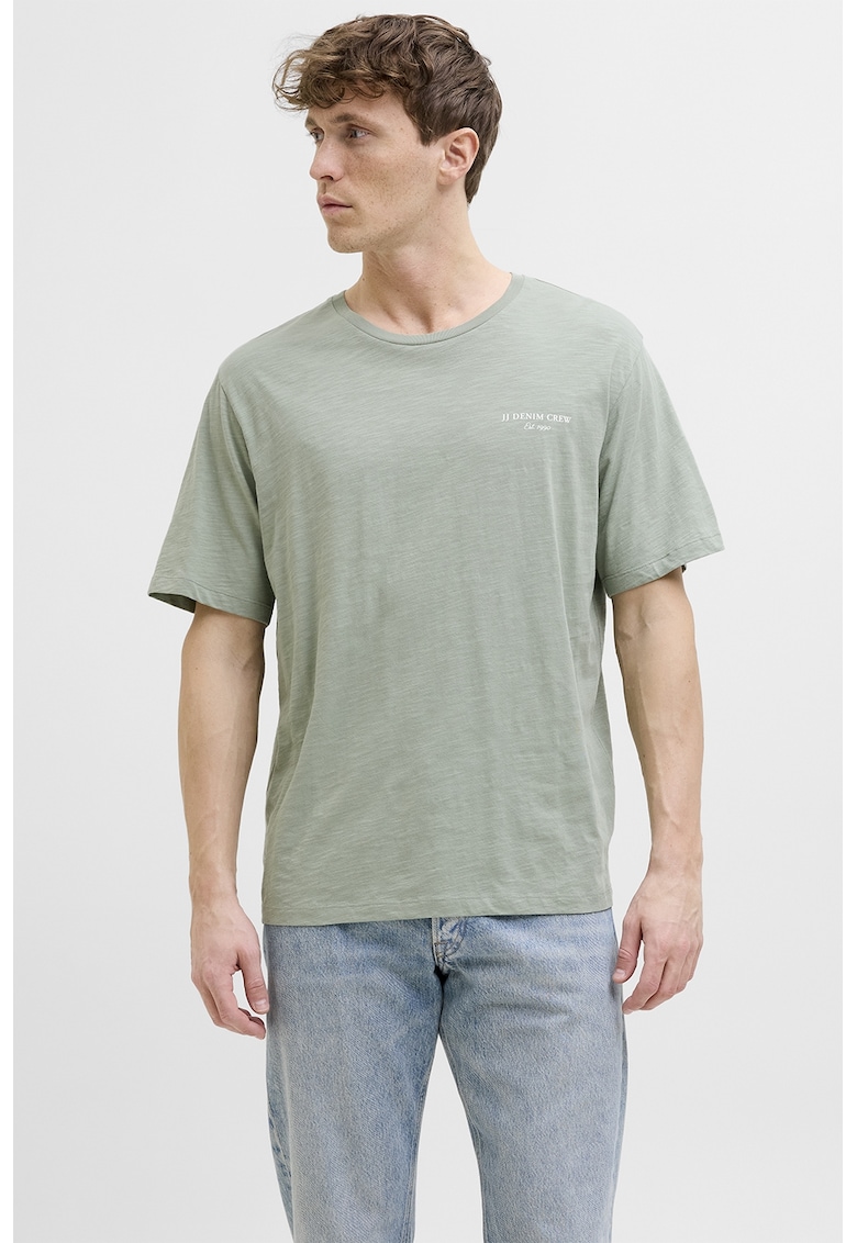 Tricou de bumbac cu imprimeu grafic pe spate