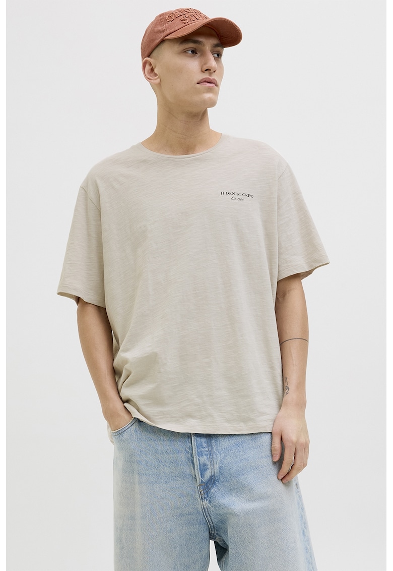 Tricou de bumbac cu imprimeu grafic pe spate