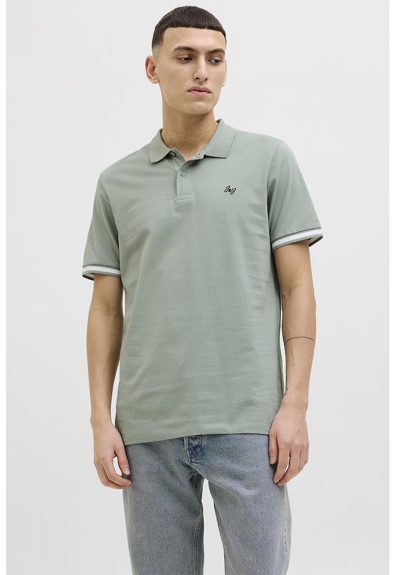 Tricou polo cu logo discret brodat