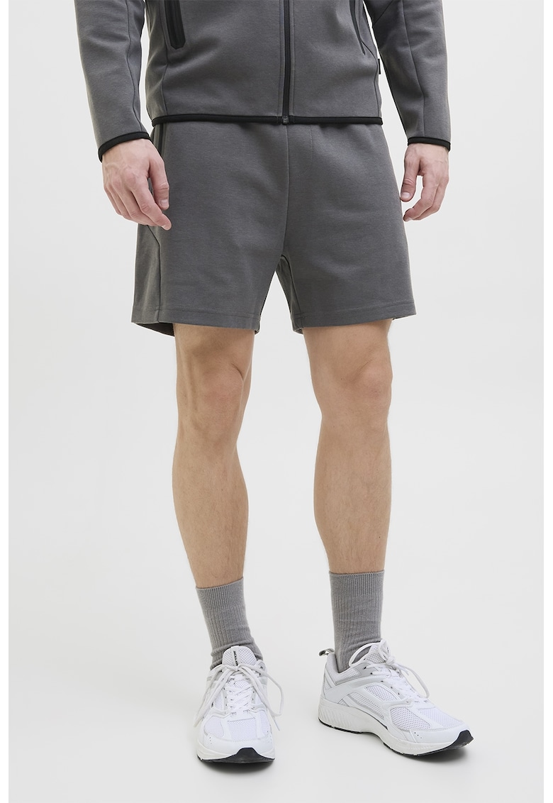 Pantaloni scurti cu buzunare laterale cu fermoar si snur