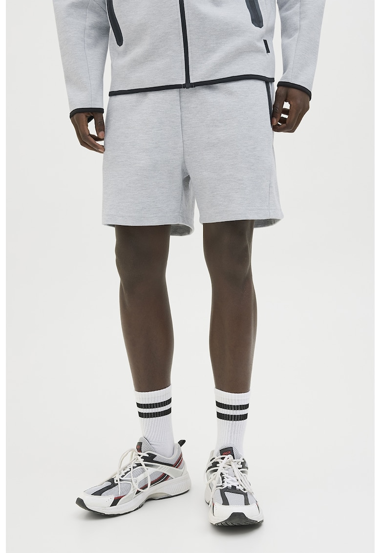 Pantaloni scurti cu buzunare laterale cu fermoar si snur