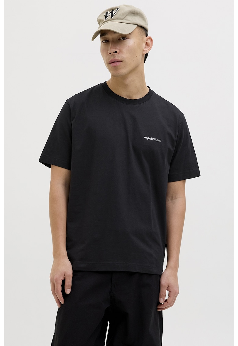 Tricou cu imprimeu floral pe partea din spate