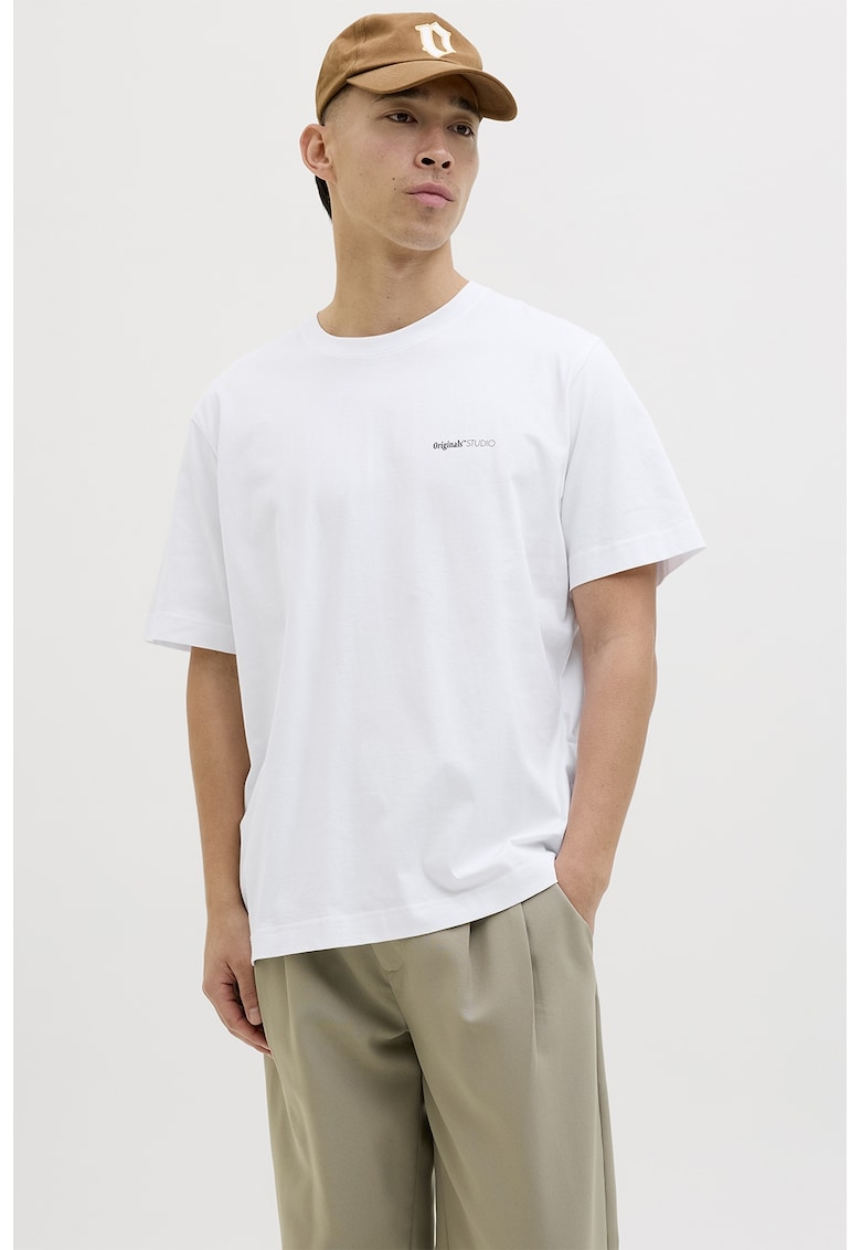 Tricou cu imprimeu floral pe partea din spate