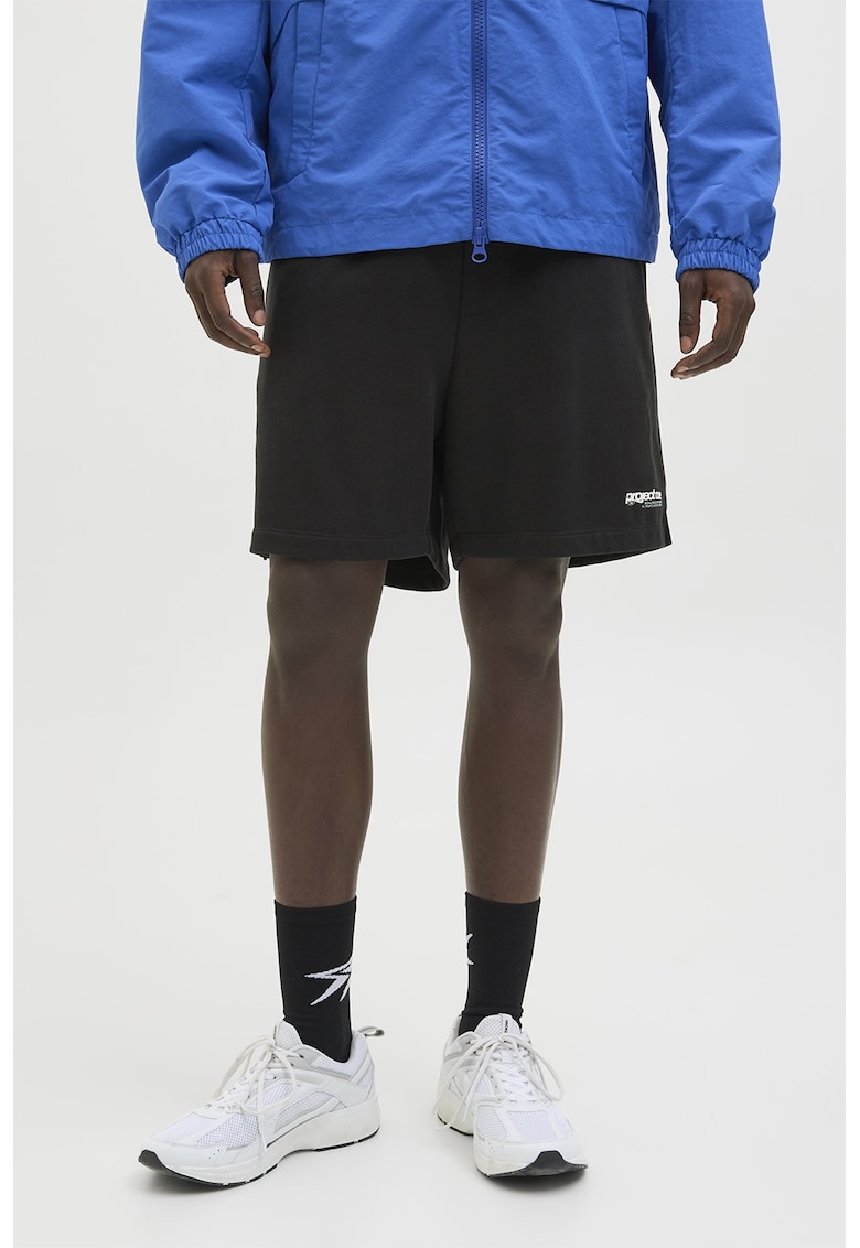 Pantaloni scurti cu buzunare laterale - Negru