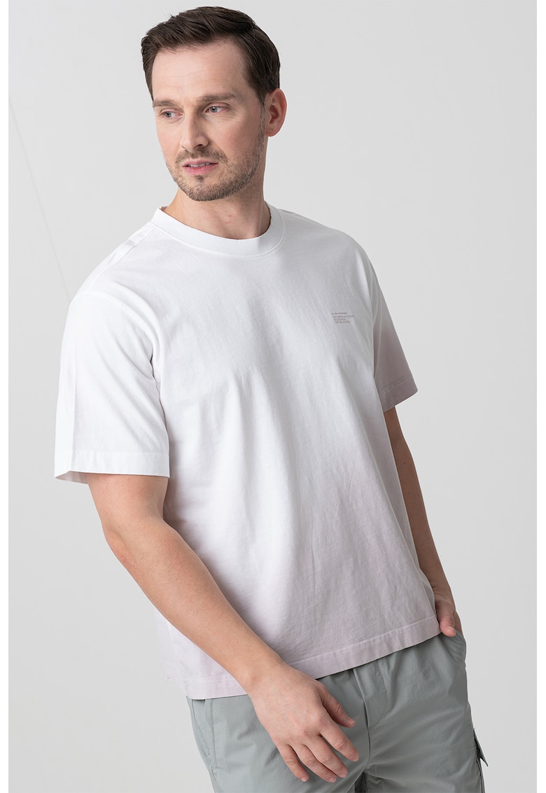 Tricou de bumbac cu imprimeu decolorat