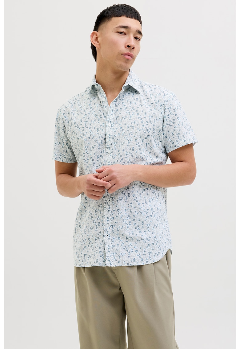 Camasa din amestec de in cu model