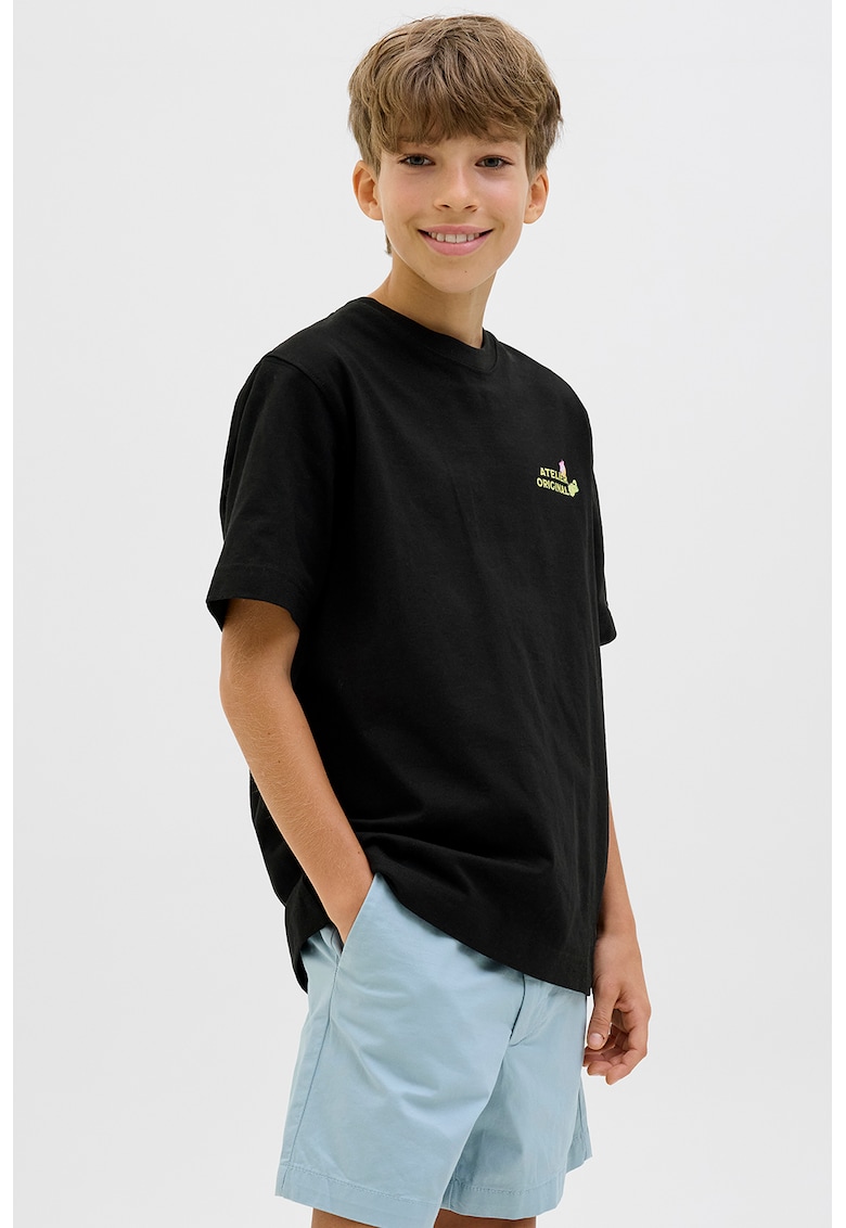 Tricou cu imprimeu si maneci cazute