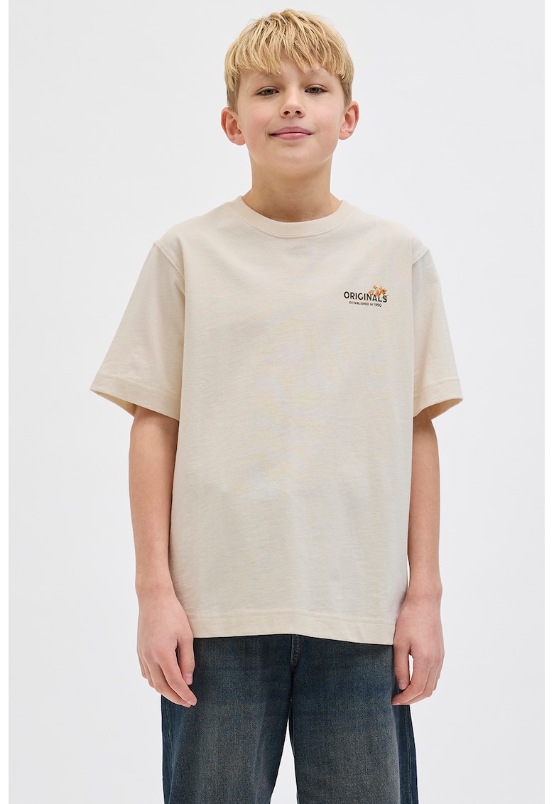 Tricou cu imprimeu si maneci cazute