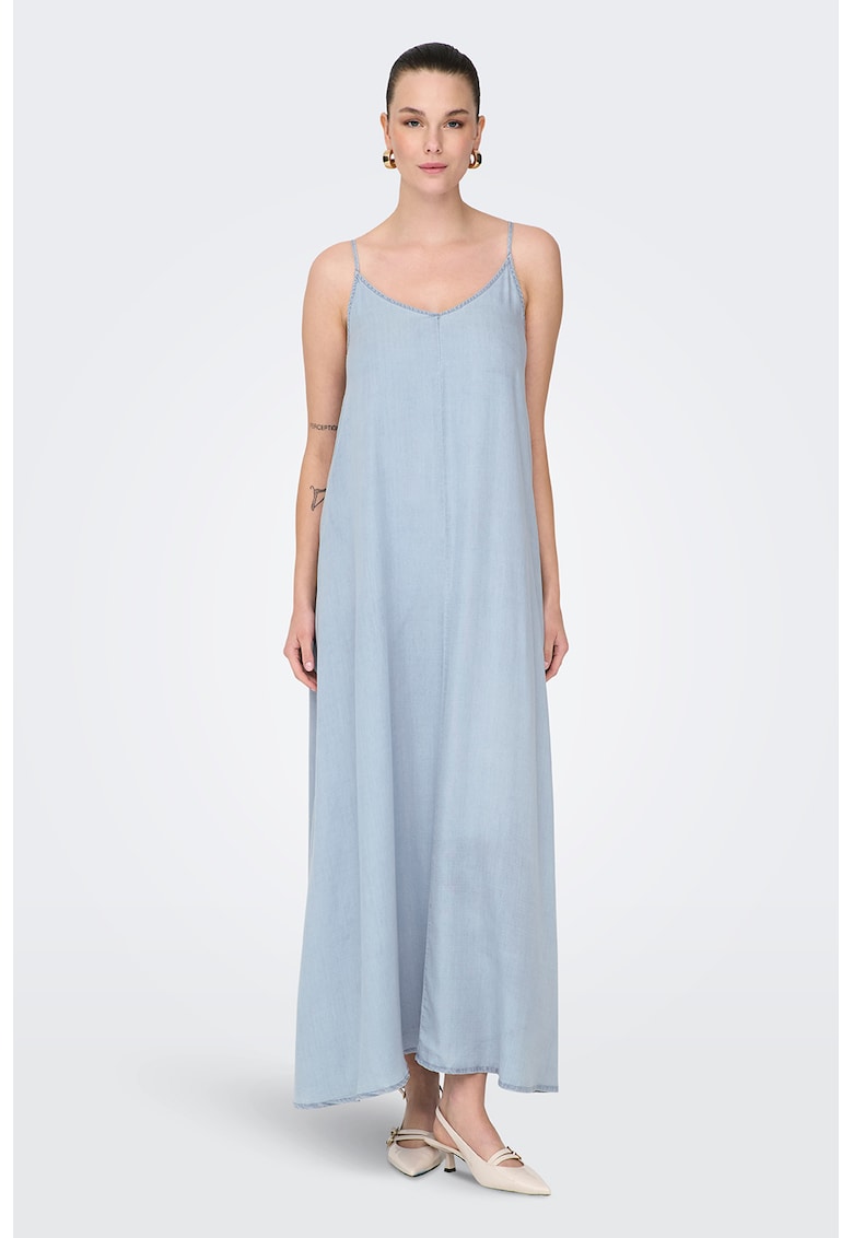 Rochie maxi din lyocell cu decolteu in V Charis