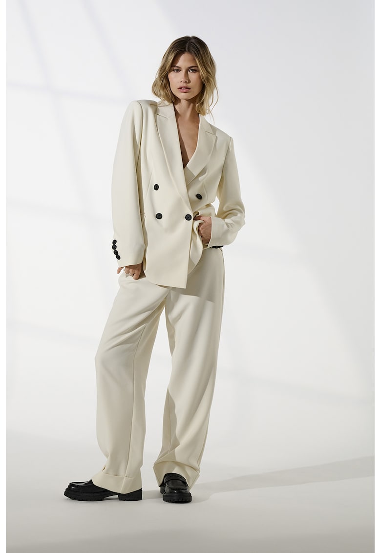 Pantaloni uni cu croiala ampla Casey