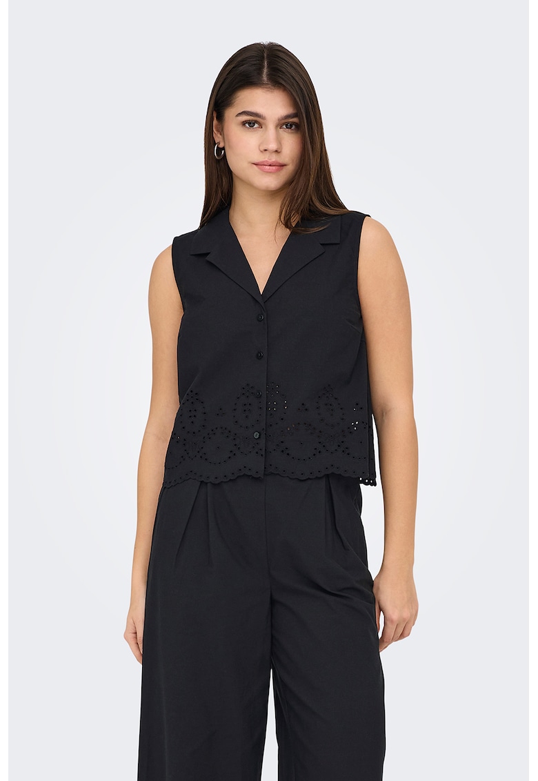 Camasa cu broderie - fara maneci