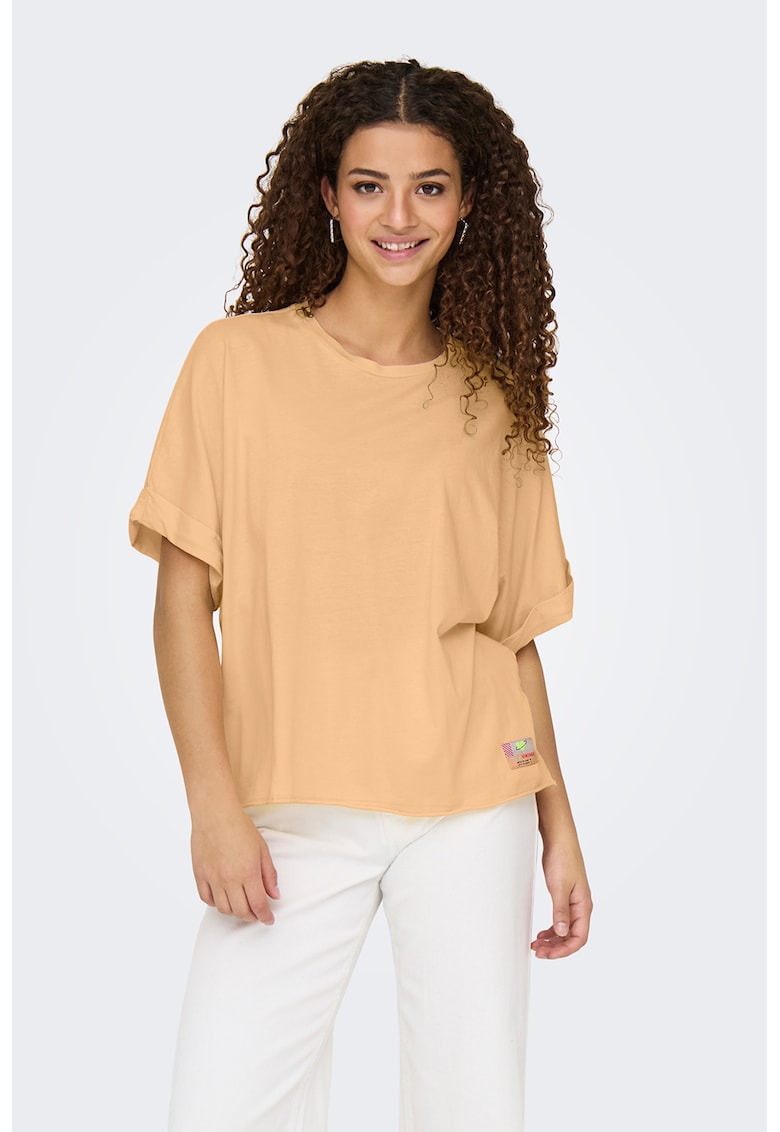 Tricou lejer din bumbac organic - Galben inchis