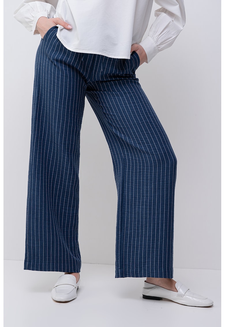 Pantaloni drepti cu dungi