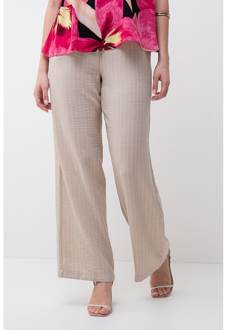 Pantaloni drepti cu dungi