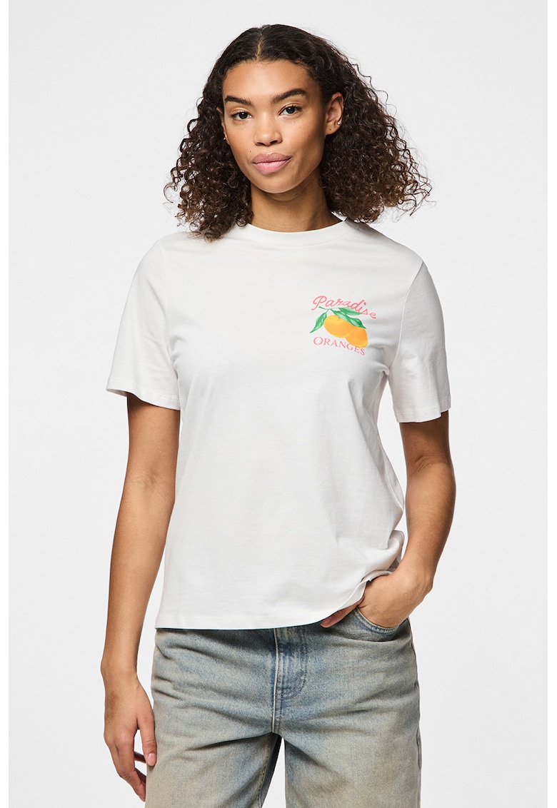 Tricou din bumbac organic cu imprimeu pe spate