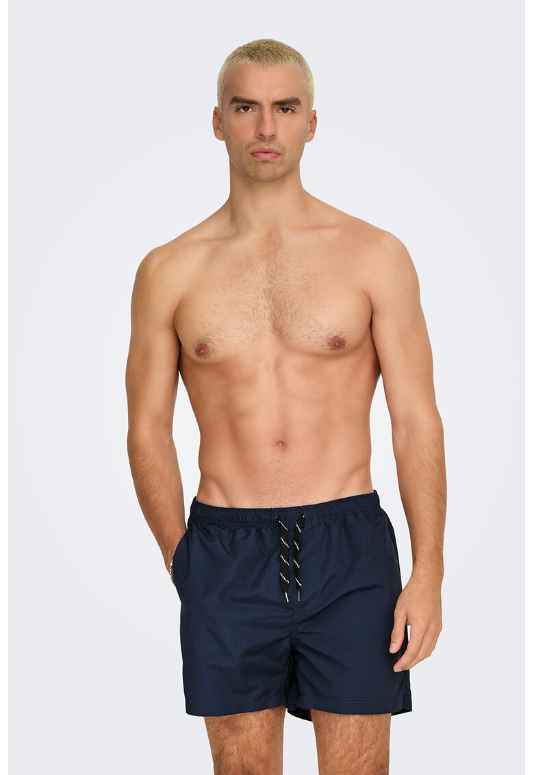 Pantaloni scurti cu model uni pentru inot