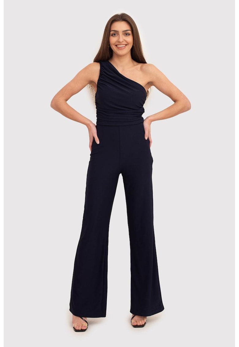 Salopeta cu un umar si partea de sus cu volane PA610