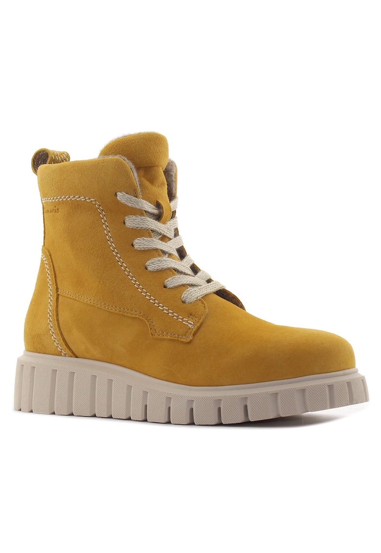 Bocanci de piele cu fermoar