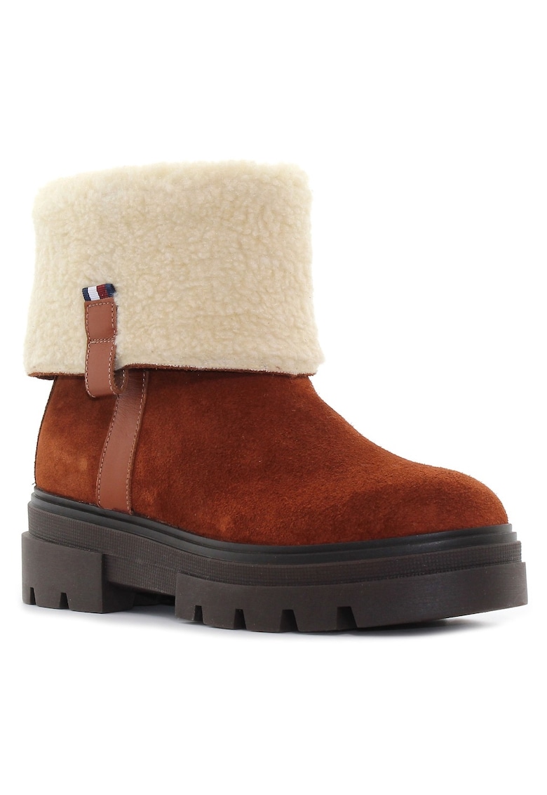 Cizme de damă maro Faux Fur Suede Mărime: