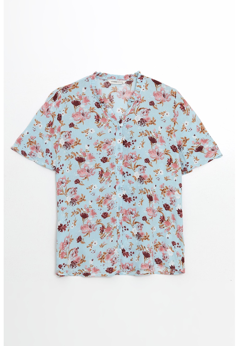 Camasa cu maneci scurte si model floral