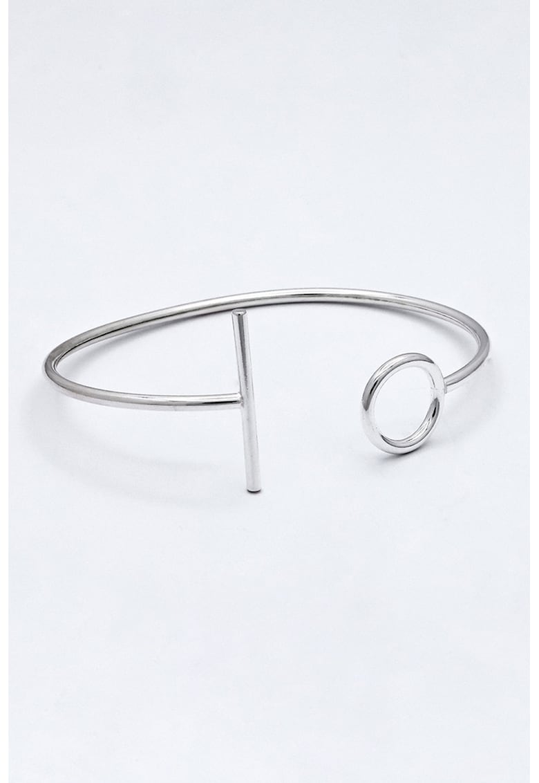 Bratara rigida ajustabila din argint veritabil - Argintiu