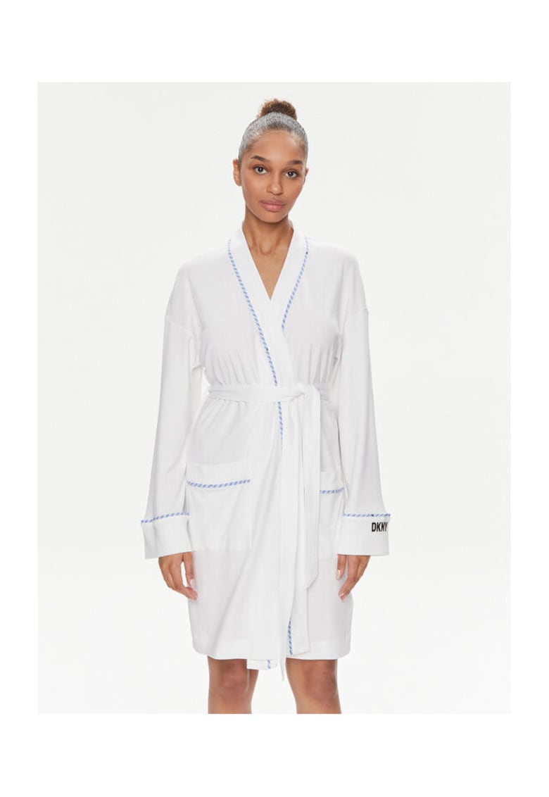 Halat dama - 303732295 - Bumbac/Viscoza - Alb - Alb