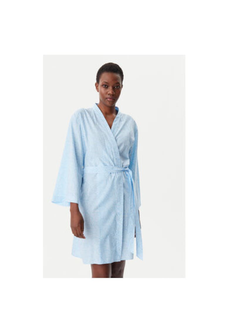 Halat dama - 305145666 - Bumbac/Viscoza - Albastru Halat dama - 305145666 - Bumbac/Viscoza - Albastru