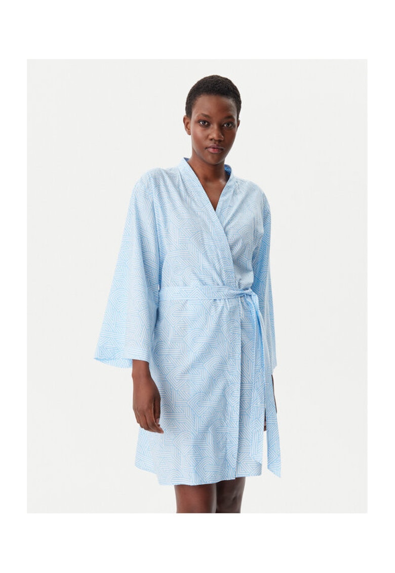 Halat dama - 305145666 - Bumbac/Viscoza - Albastru - Albastru