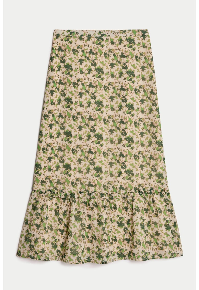 Fusta midi cu imprimeu floral