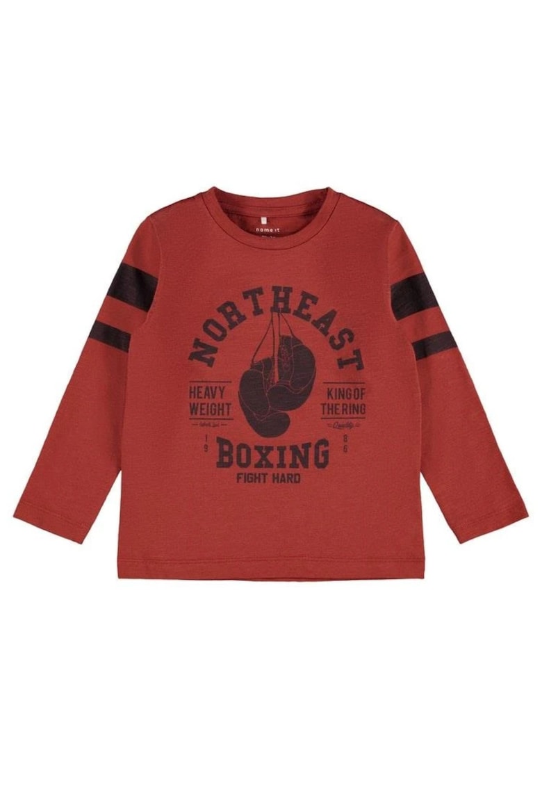 Tricou baieti -  imprimeu - bumbac - maro - Tricou baieti -  imprimeu - bumbac - maro -